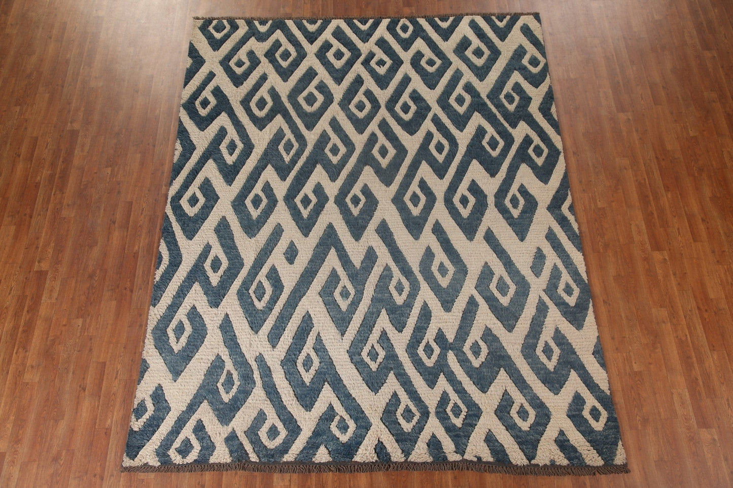 Geometric Moroccan Shaggy Oriental Area Rug 8x10