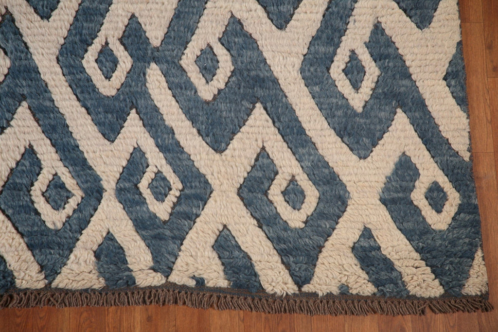 Geometric Moroccan Shaggy Oriental Area Rug 8x10