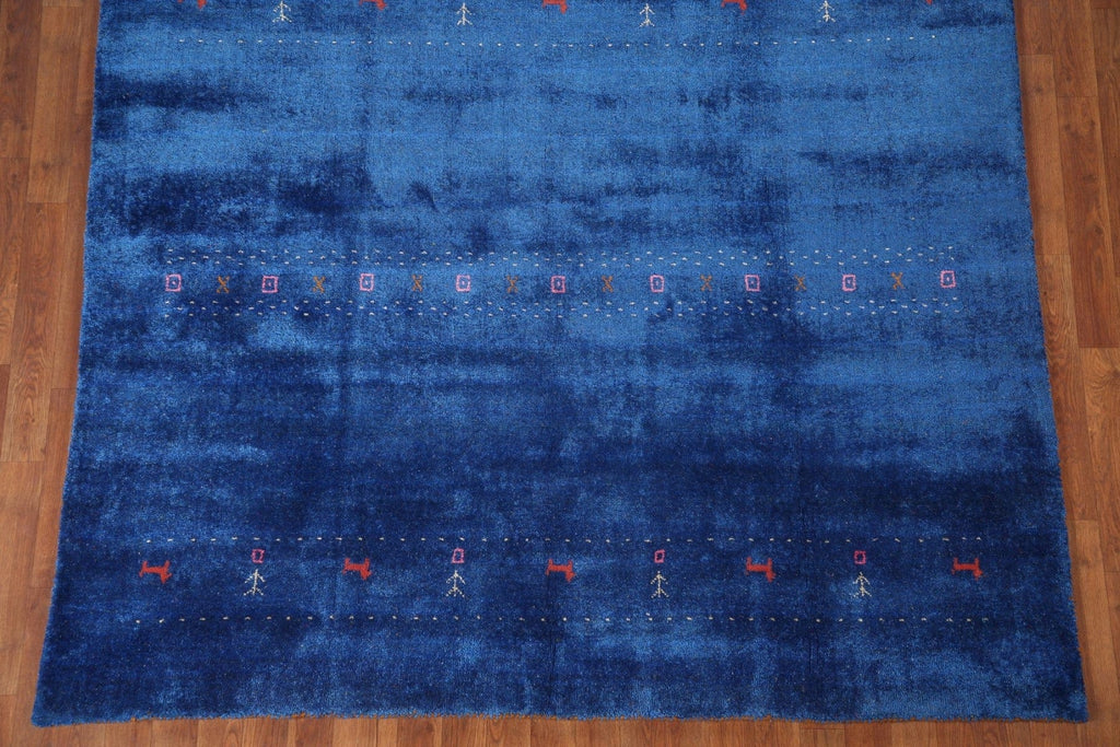 Blue Gabbeh Lori Oriental Area Rug 6x10