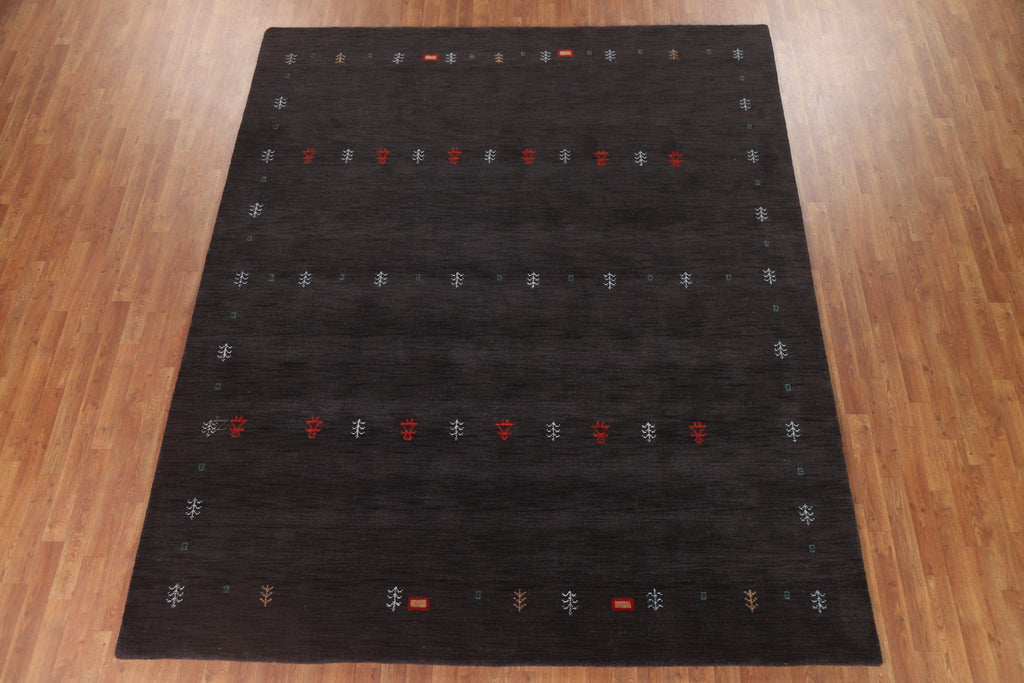 Black Gabbeh Oriental Area Rug 8x10