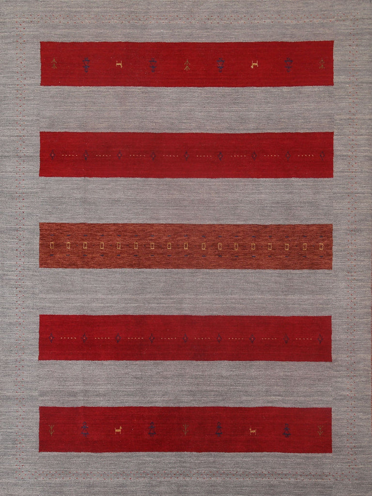 Striped Gabbeh Oriental Area Rug 8x10