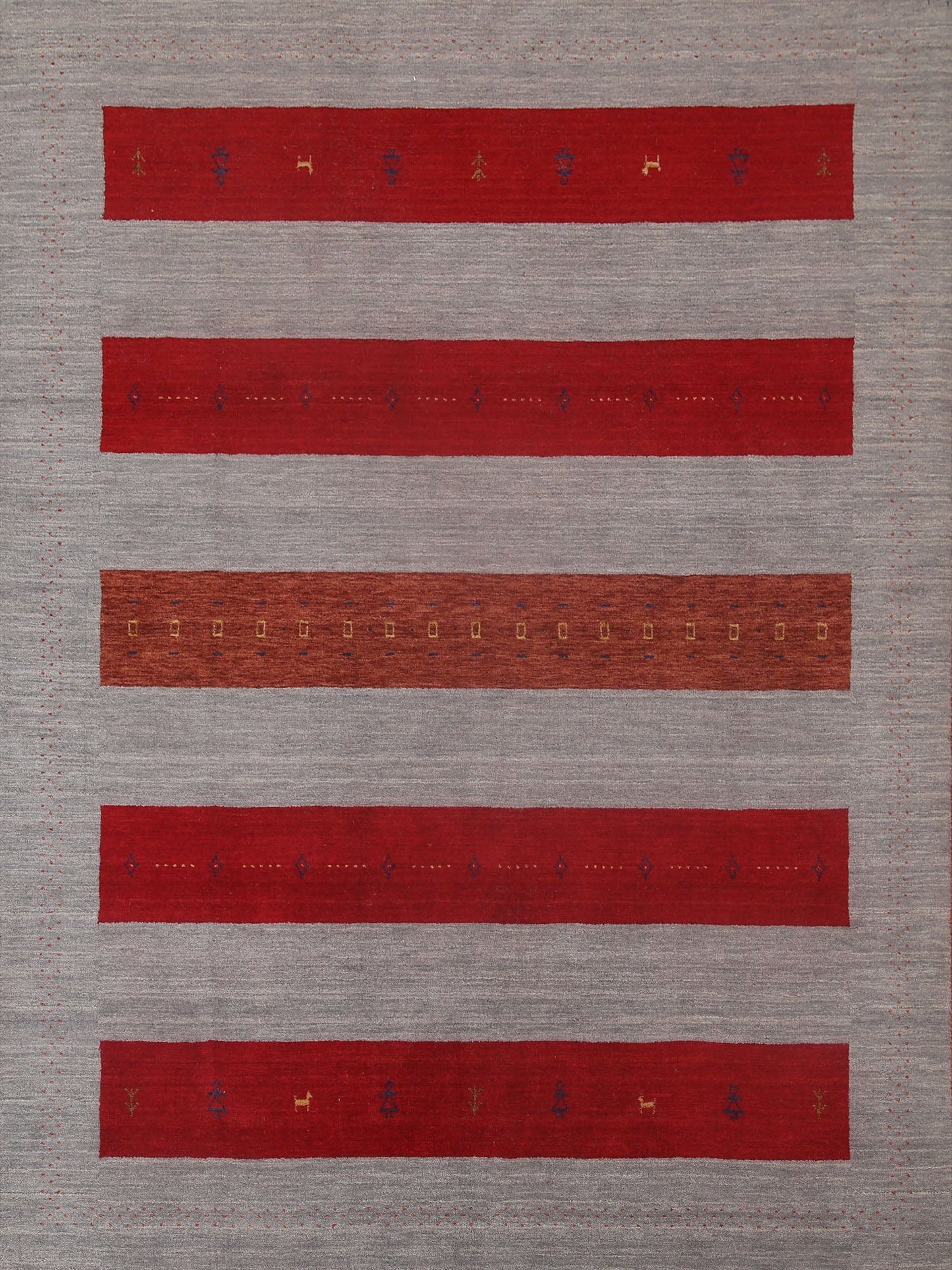 Striped Gabbeh Oriental Area Rug 8x10