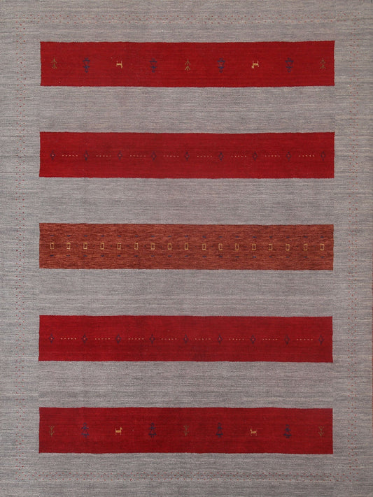 Striped Gabbeh Oriental Area Rug 8x10