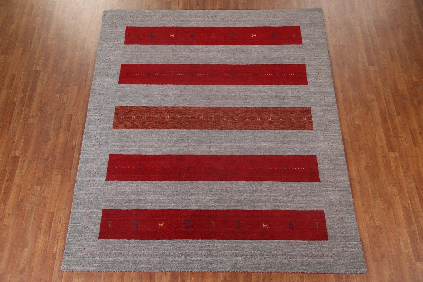 Striped Gabbeh Oriental Area Rug 8x10