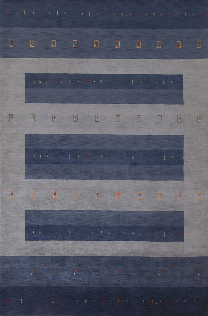 Blue/ Gray Gabbeh Oriental Area Rug 9x12