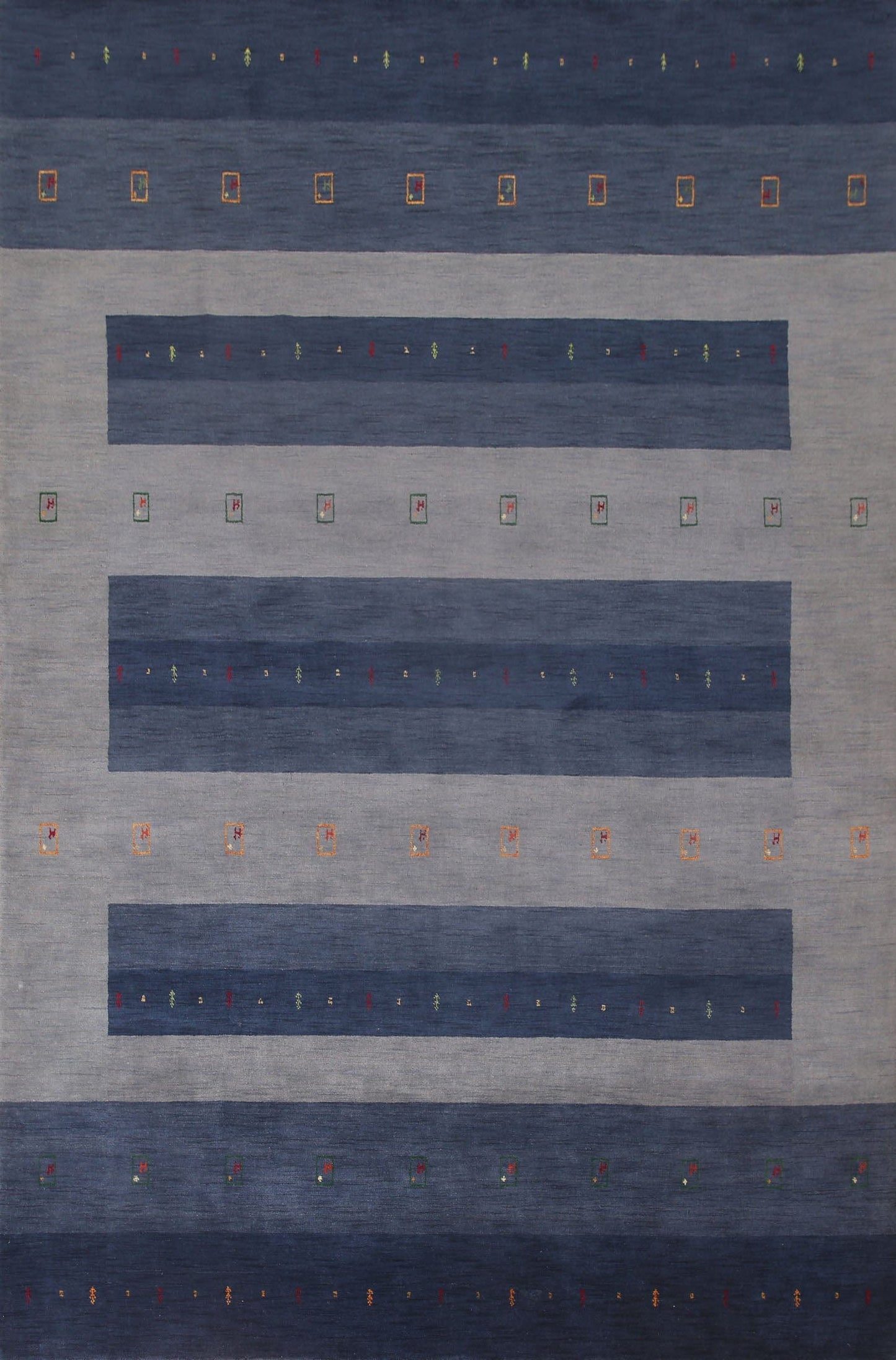 Blue/ Gray Gabbeh Oriental Area Rug 9x12