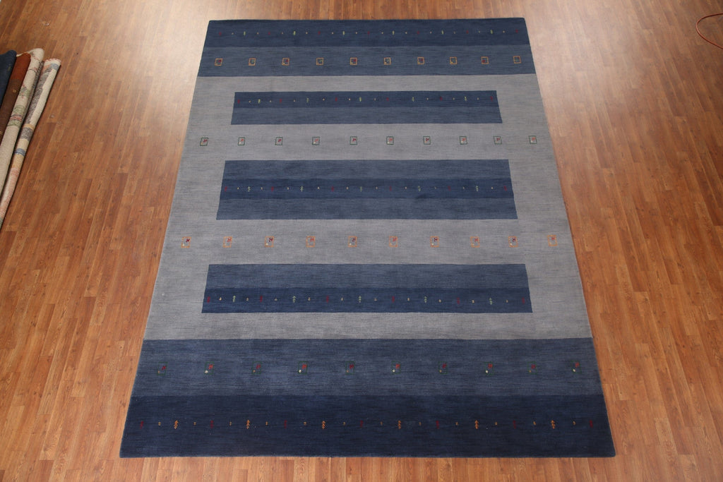 Blue/ Gray Gabbeh Oriental Area Rug 9x12