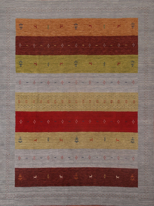 Striped Gabbeh Oriental Area Rug 8x10