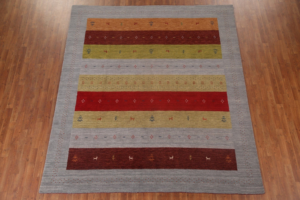 Striped Gabbeh Oriental Area Rug 8x10