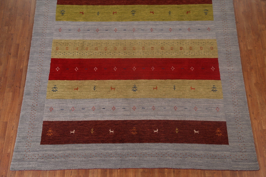 Striped Gabbeh Oriental Area Rug 8x10