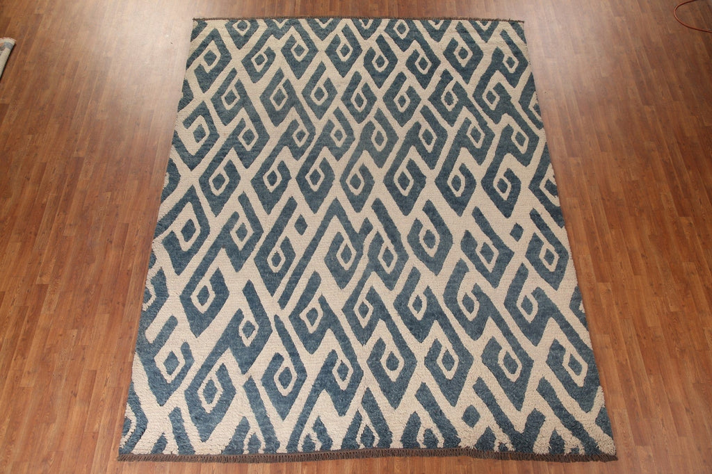 Geometric Moroccan Shaggy Oriental Area Rug 9x11