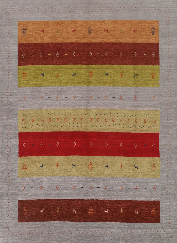 Striped Gabbeh Oriental Area Rug 8x10