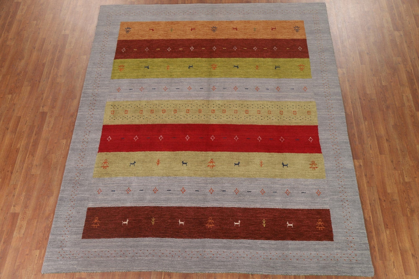 Striped Gabbeh Oriental Area Rug 8x10