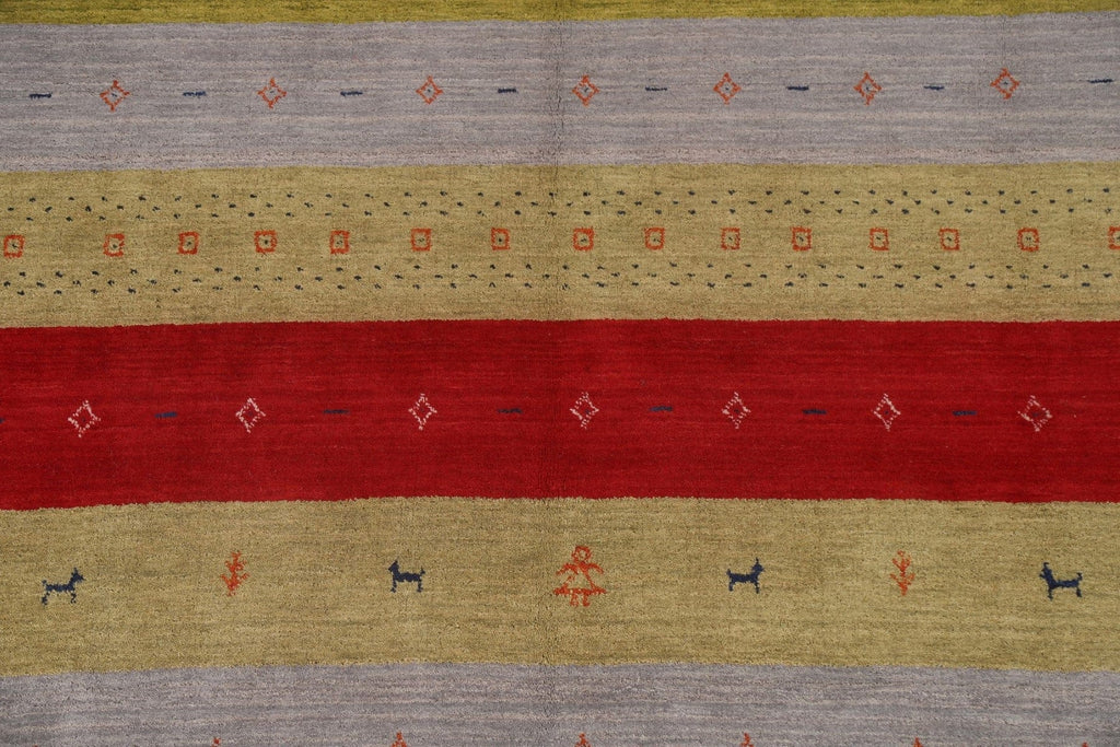 Striped Gabbeh Oriental Area Rug 8x10