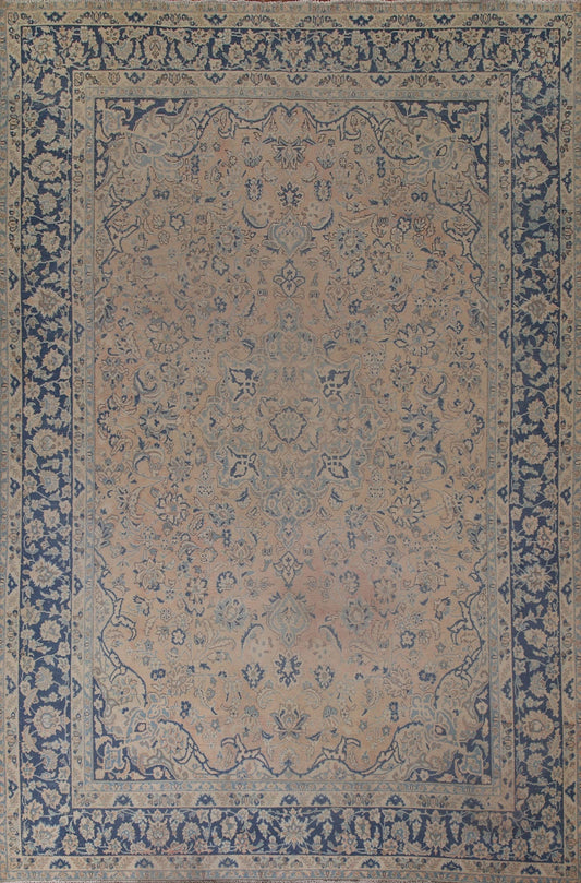 Muted Distressed Najafabad Persian Area Rug 10x13