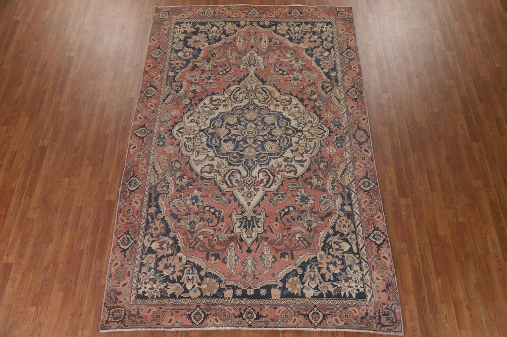 Vintage Wool Bakhtiari Persian Area Rug 7x10