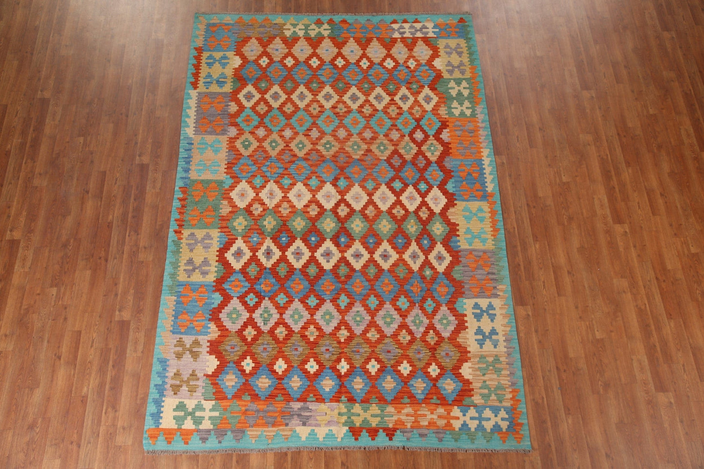 Reversible Wool Kilim Oriental Area Rug 6x10