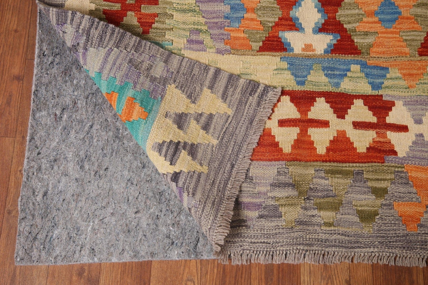 Geometric Kilim Reversible Area Rug 7x9