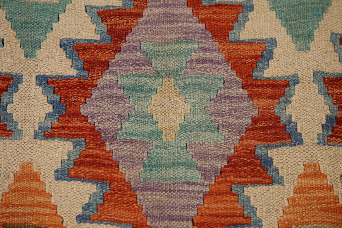 Geometric Kilim Reversible Area Rug 7x9