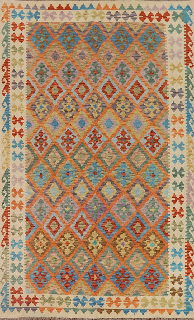 Kilim Reversible Wool Area Rug 7x10