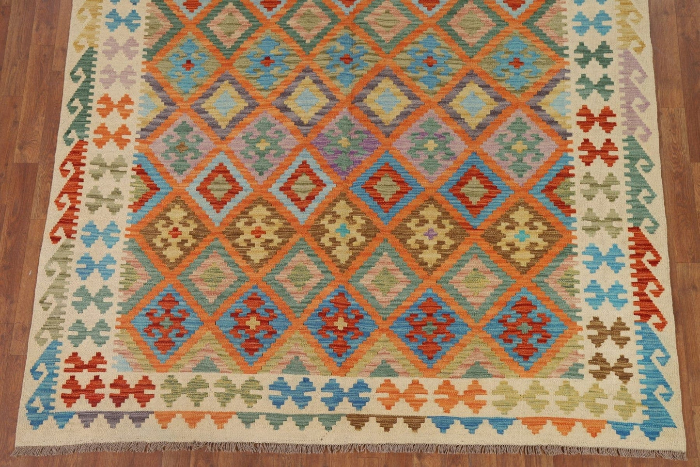 Kilim Reversible Wool Area Rug 7x10