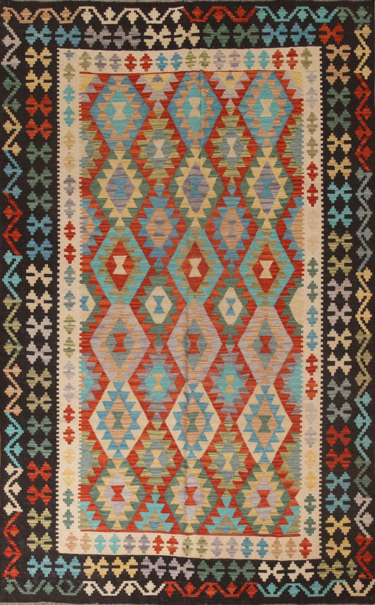 Wool Kilim Reversible Area Rug 7x10