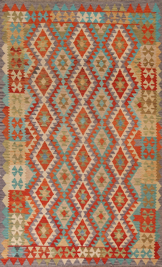 Kilim Reversible Wool Area Rug 7x10