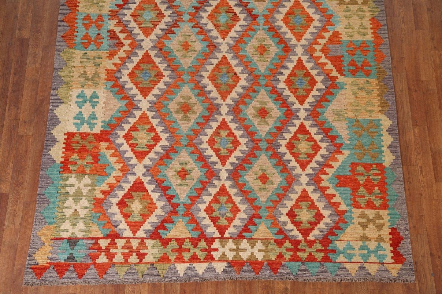 Kilim Reversible Wool Area Rug 7x10