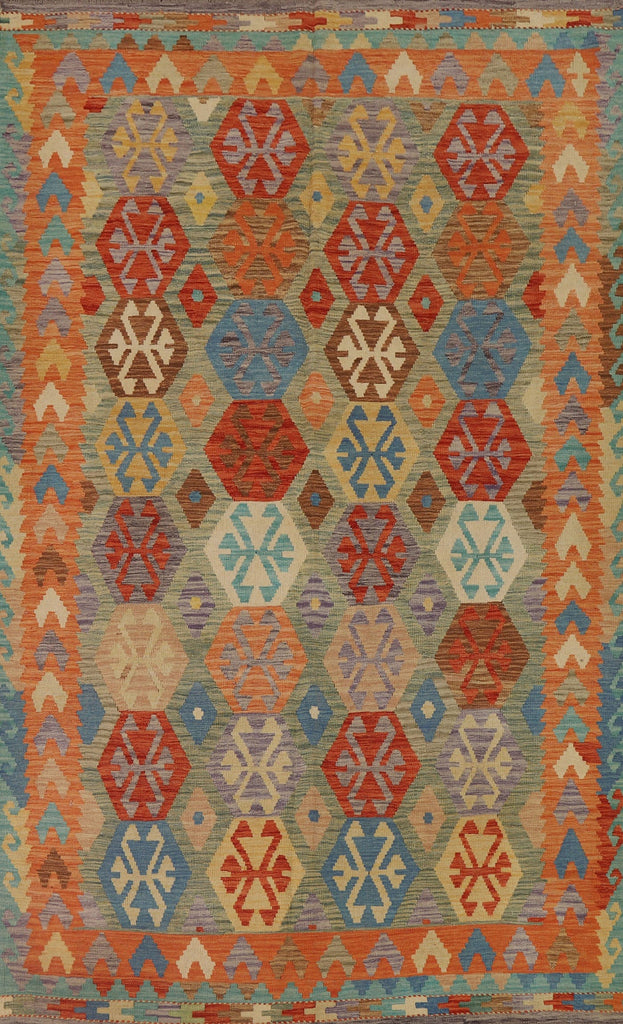 Kilim Reversible Wool Area Rug 7x10