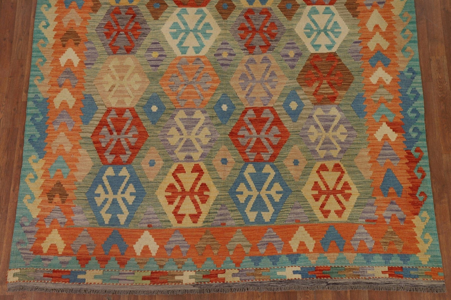 Kilim Reversible Wool Area Rug 7x10