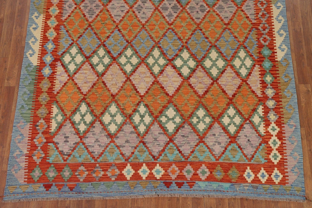 Kilim Reversible Wool Area Rug 7x10