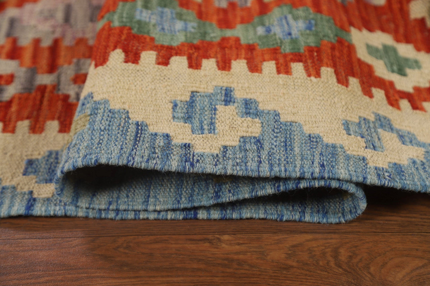 Kilim Reversible Wool Area Rug 7x10