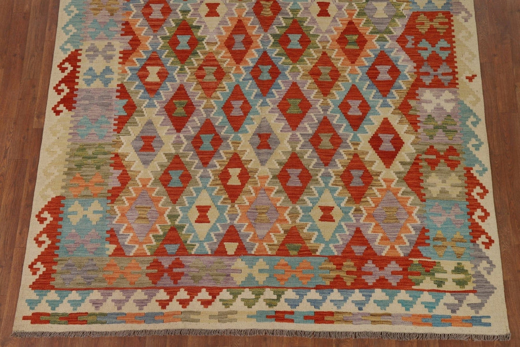 Kilim Reversible Wool Area Rug 6x10