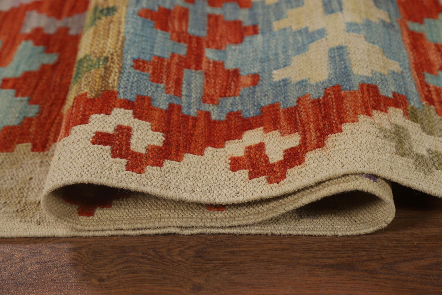 Kilim Reversible Wool Area Rug 6x10