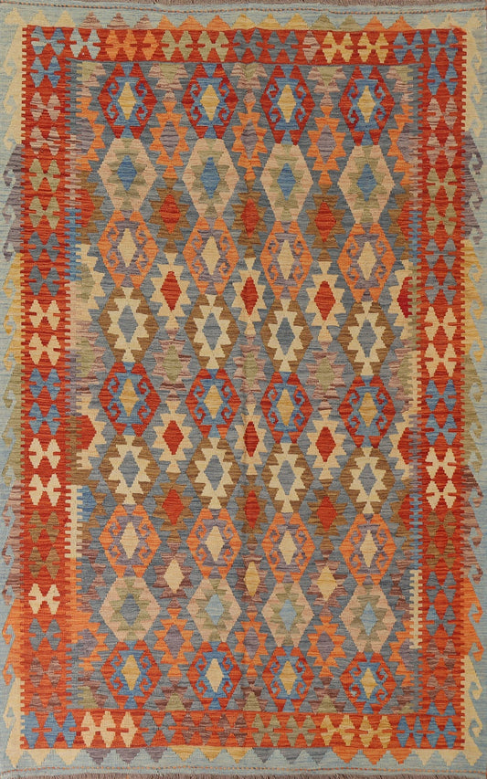 Geometric Kilim Oriental Area Rug 7x9