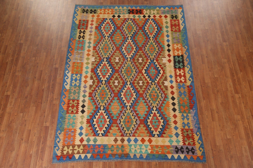 Kilim Reversible Wool Area Rug 7x9