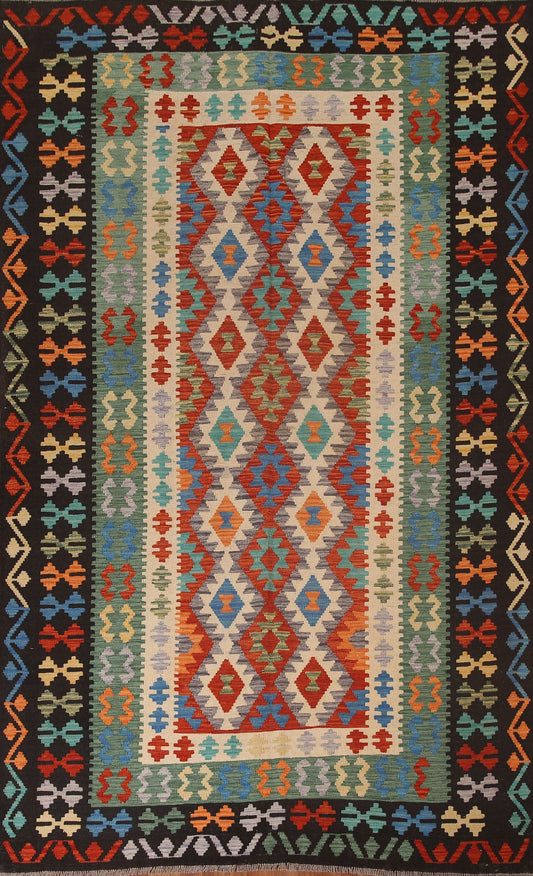 Geometric Kilim Oriental Area Rug 7x10