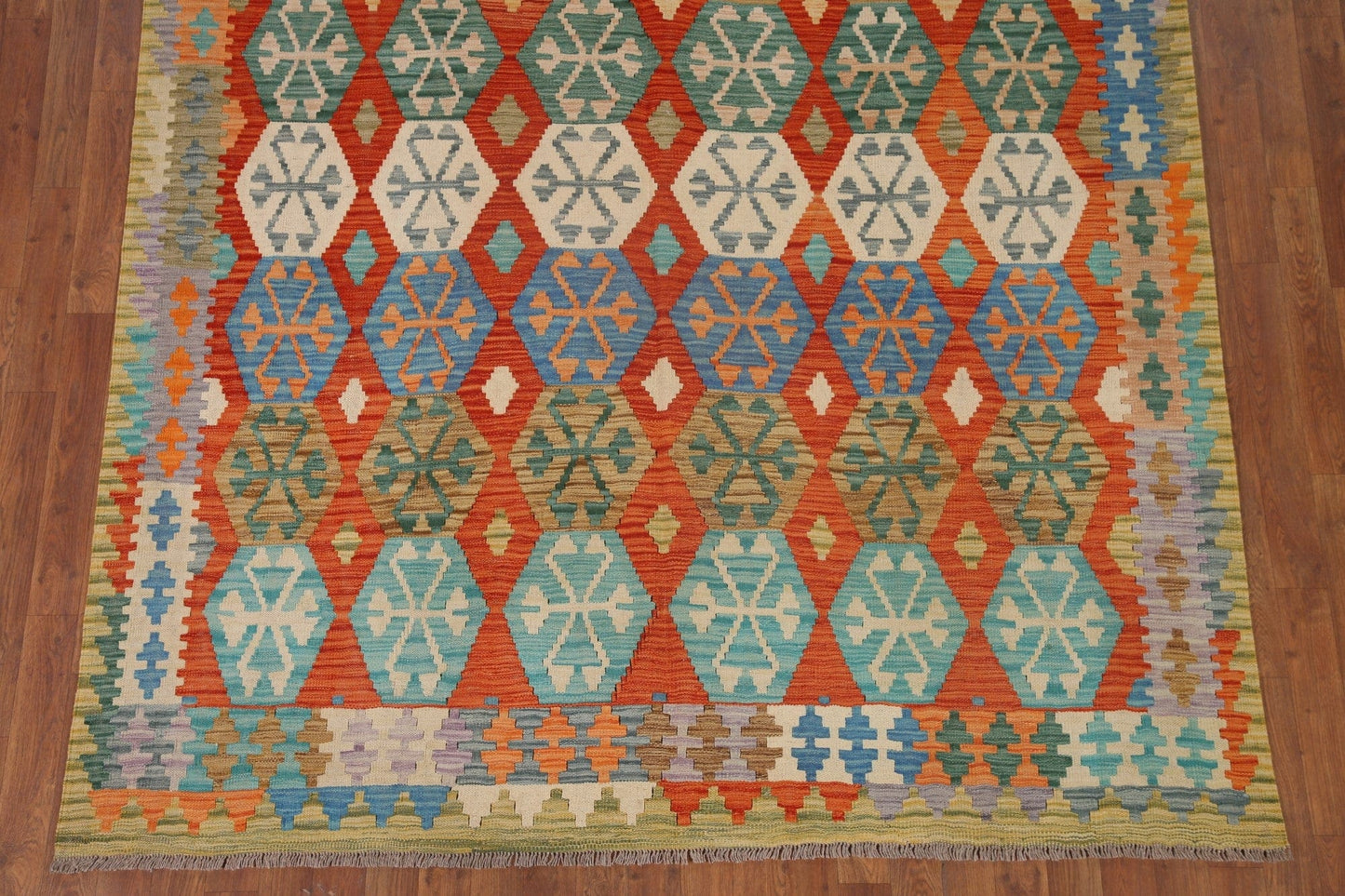 Kilim Reversible Wool Area Rug 6x10