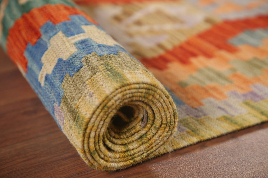 Kilim Reversible Wool Area Rug 6x10