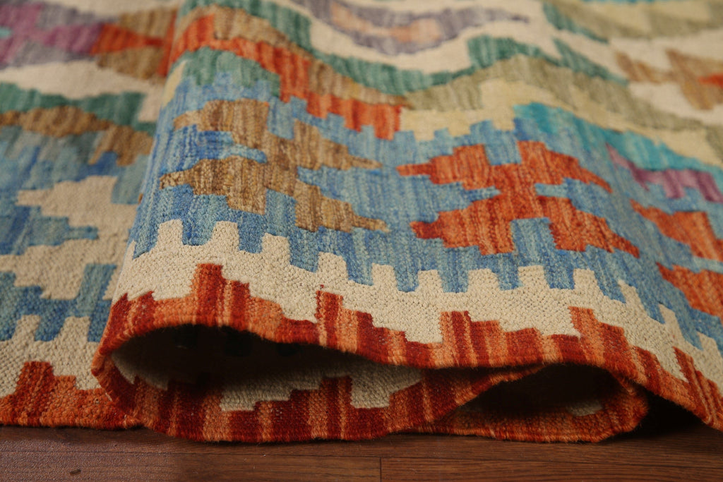 Kilim Reversible Wool Area Rug 7x9