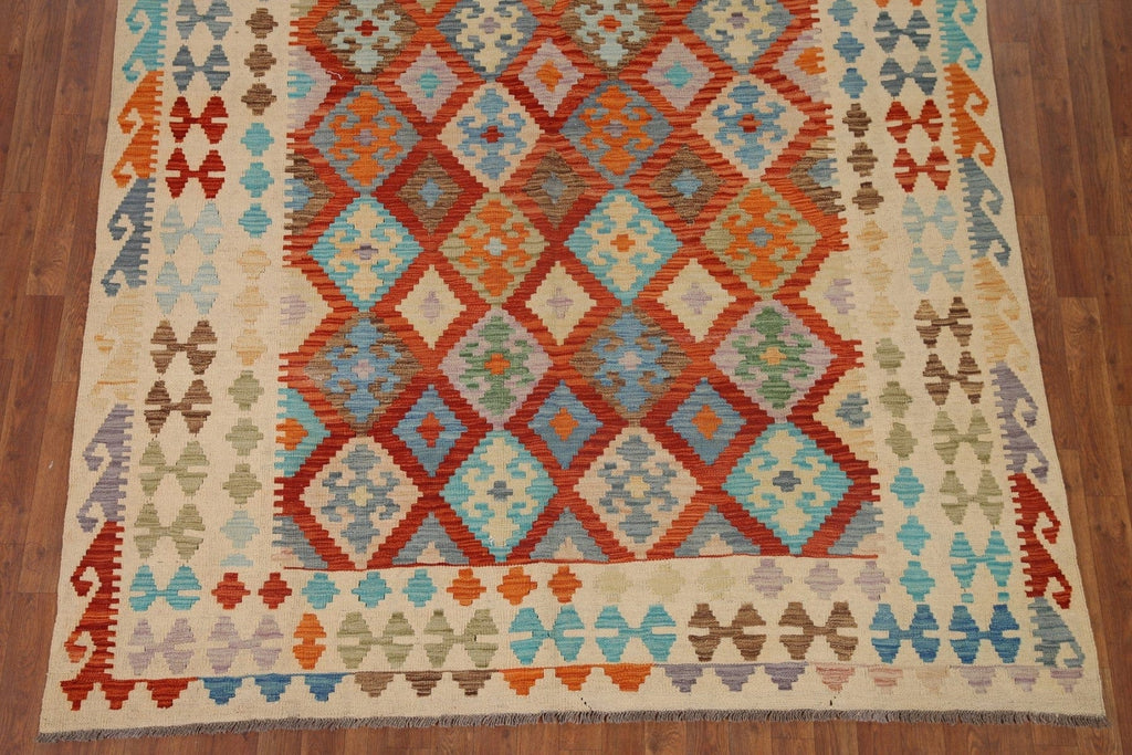 Kilim Reversible Wool Area Rug 7x10