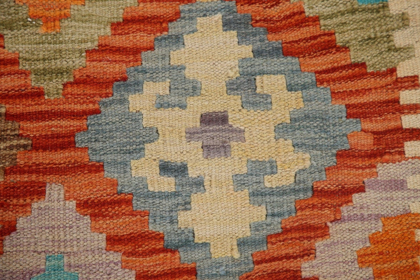 Kilim Reversible Wool Area Rug 7x10