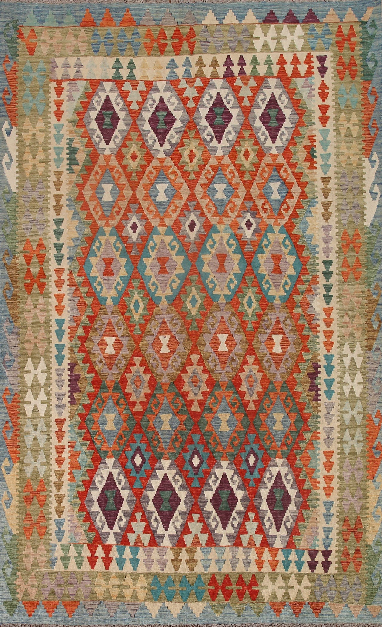 Geometric Kilim Oriental Area Rug 7x10