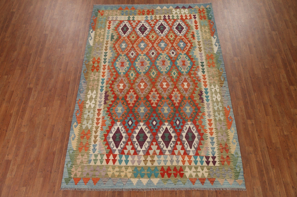 Geometric Kilim Oriental Area Rug 7x10