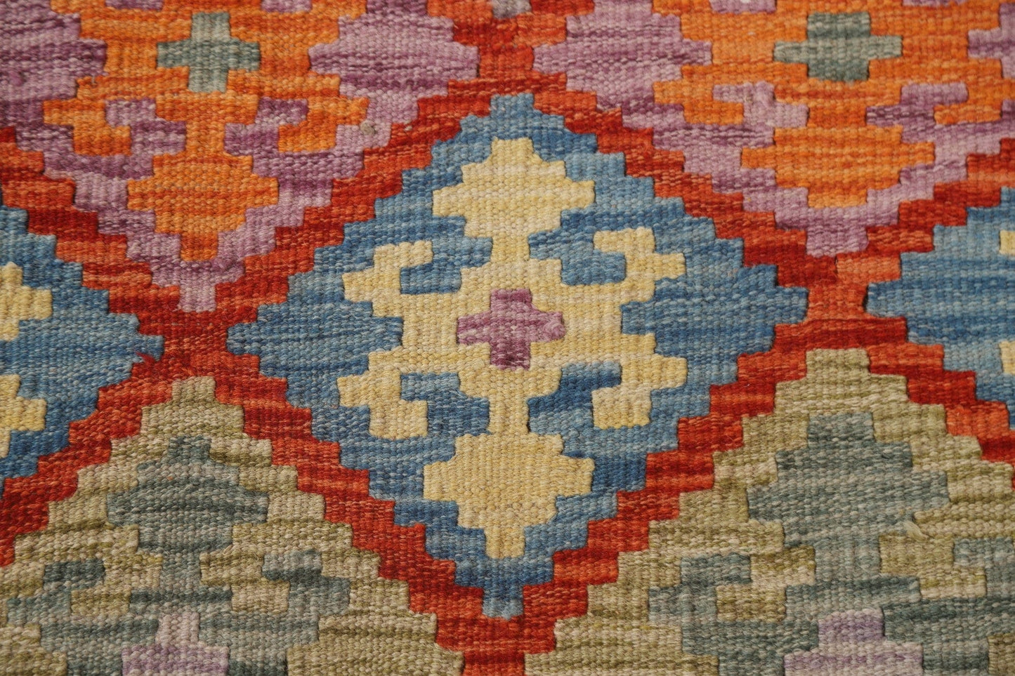 Kilim Reversible Wool Area Rug 7x10