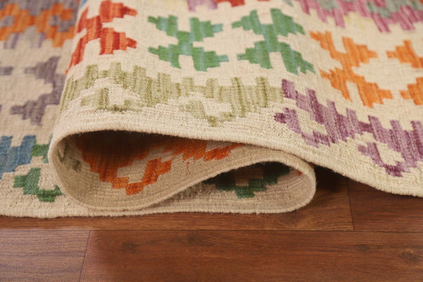 Kilim Reversible Wool Area Rug 7x10