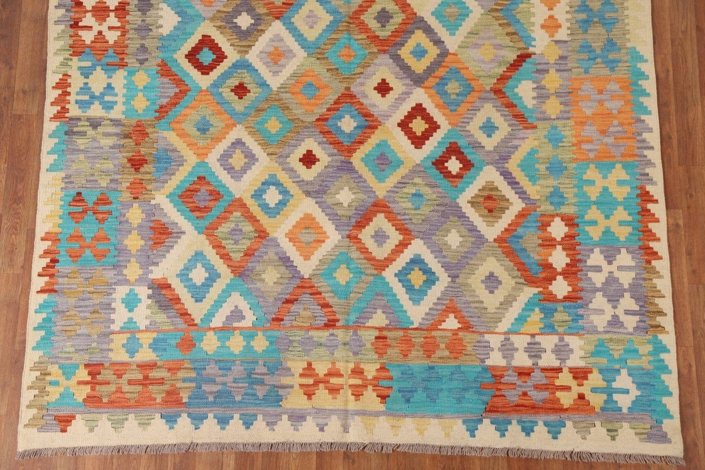 Reversible Wool Kilim Oriental Area Rug 7x10