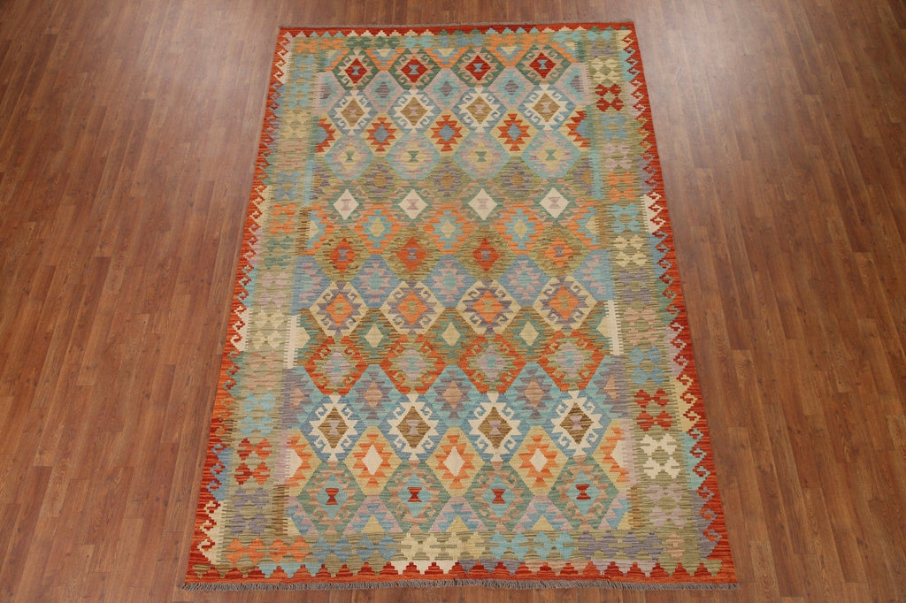 Geometric Kilim Oriental Area Rug 7x10