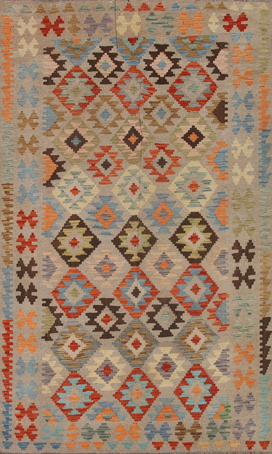 Kilim Reversible Wool Area Rug 6x9