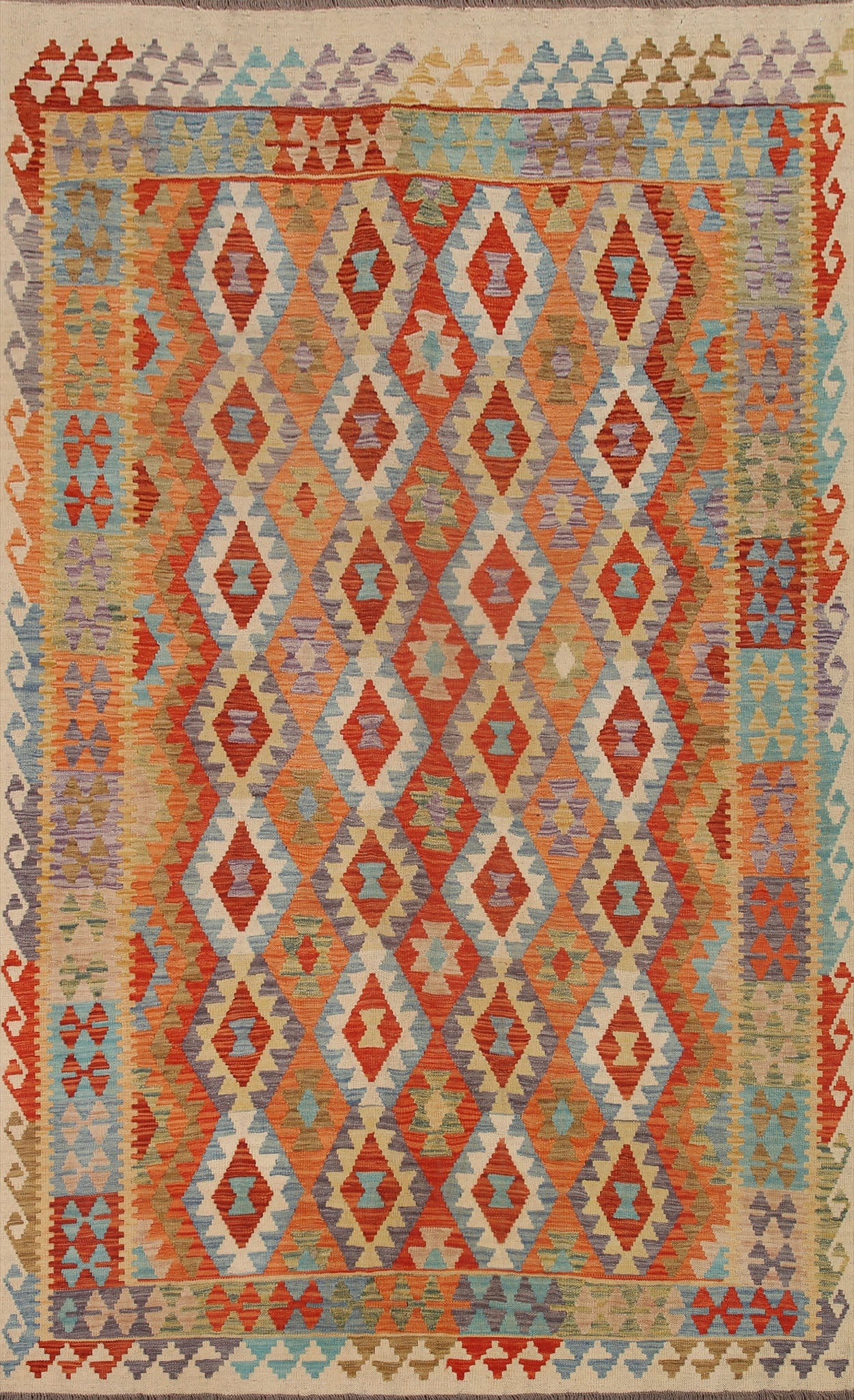 Colorful Kilim Oriental Area Rug 7x9